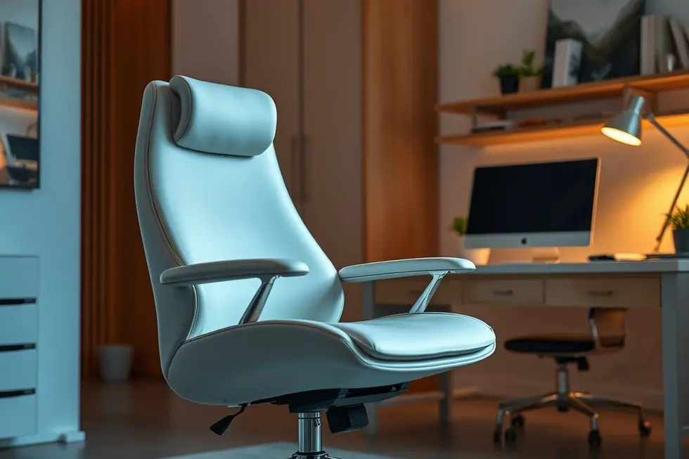 Cadeira de escritório moderna e elegante projetada para home office.